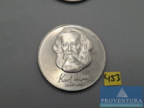 Umlaufmünze DDR 20 Mark 1983 Karl Marx vz KM95